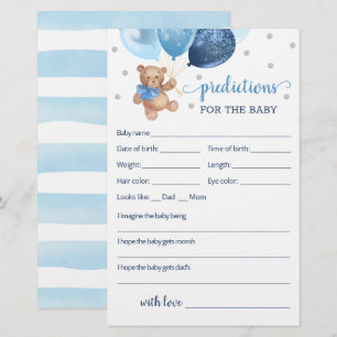 Baby Vorhersagen für den Baby Shower Teddy Bär