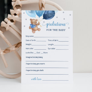 Baby Vorhersagen für den Baby Shower Teddy Bär Einladung