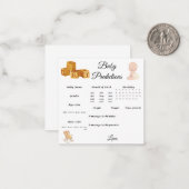 Baby-Vorhersagen Mitteilungskarte (Vorderseite/Rückseite Beispiel)