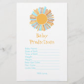 Baby Vorhersagen Retro Boho Sun kommt die Sonne (Vorderseite)