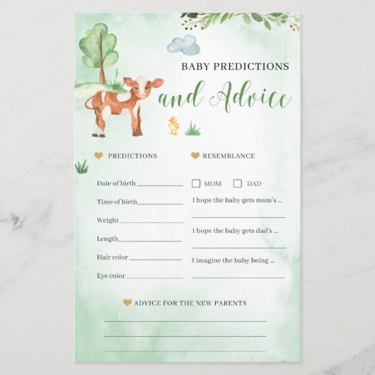 Baby Vorhersagen und Ratgeber Karte Baby Duwer Spi (Vorderseite)