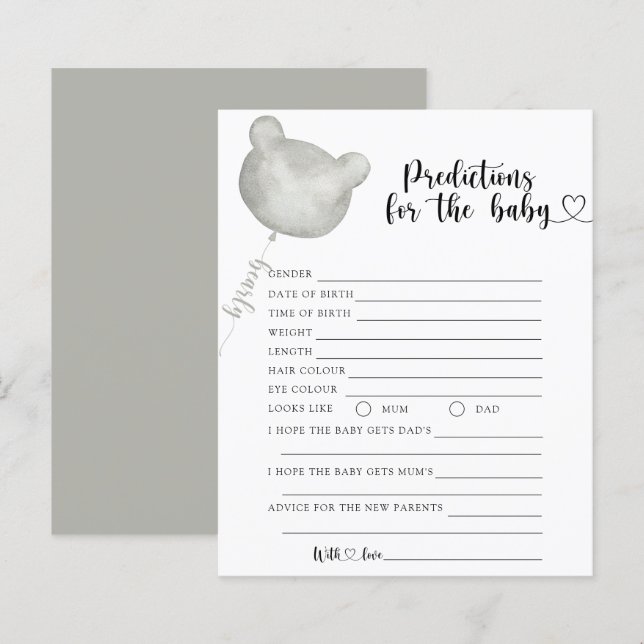 Baby-Vorhersagen und Ratschläge (Vorne/Hinten)