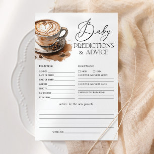 Baby-Vorhersagen und Ratschläge Kaffee Baby Shower