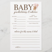 Baby Vorhersagen und Ratschläge Pink Teddy Bärensp Flyer (Vorne)