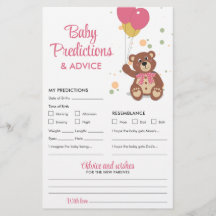 Baby Vorhersagen und Ratschläge Pink Teddy Bärensp