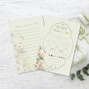 Baby-Vorhersagen und Ratschläge Sage-Grüner Teddyb