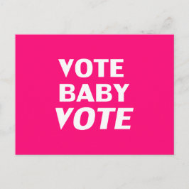 "Baby-Vote abstimmen" heißen Rosa, Magenta, Fuchsi Postkarte