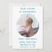 Baby wächst - Einladung zu Foto (Vorderseite)