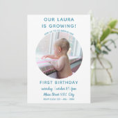 Baby wächst - Einladung zu Foto (Stehend Vorderseite)