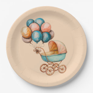 Baby-Wagen-Papierteller Pappteller