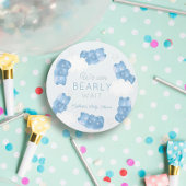 Baby Wait Blue Gummy Bear Boy Baby Dusche Runder Aufkleber