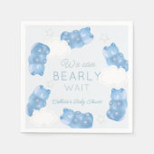 Baby Wait Blue Gummy Bear Boy Baby Dusche Serviette (Vorderseite)