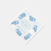 Baby Wait Blue Gummy Bear Boy Baby Dusche Serviette (Ecke)