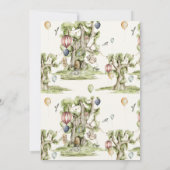 Baby Wait Heart Watercolor Babydusche Einladung (Rückseite)