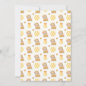 Baby Wait Honey Bear Swing Baby Dusche Einladung (Rückseite)