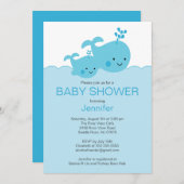 Baby-Wal-Babyparty-Einladungen Einladung (Vorne/Hinten)