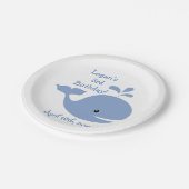 Baby-Wal-Geburtstag Pappteller (Schrägansicht)