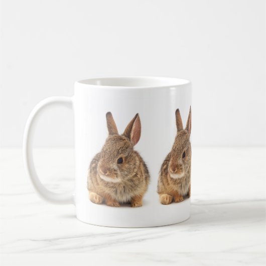 Baby-Waldkaninchen-Kaninchen Kaffeetasse (Links)