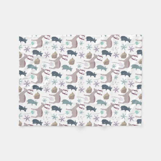 Baby-Waldtier-Geschöpfe Fleecedecke (Vorderseite (Horizontal))
