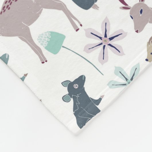Baby-Waldtier-Geschöpfe Fleecedecke (Ecke)