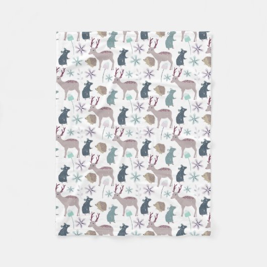 Baby-Waldtier-Geschöpfe Fleecedecke (Vorderseite)