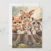 Baby-Waldtiere Digital-Download  Einladung (Vorderseite)
