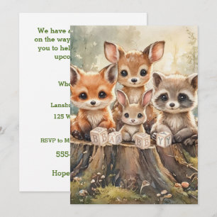 Baby-Waldtiere Digital-Download  Einladung