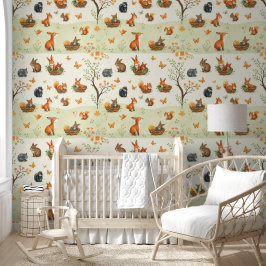 Baby-Waldtiere  Tapete