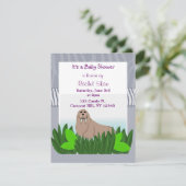 Baby Walrus Baby Shower Einladung (Stehend Vorderseite)