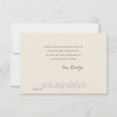 Baby-Wäscheleine danken Ihnen Notecard Einladung (Rückseite)