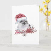 Baby Water Siegel Tragen Weihnachtshut Karte (Gelbe Blume)