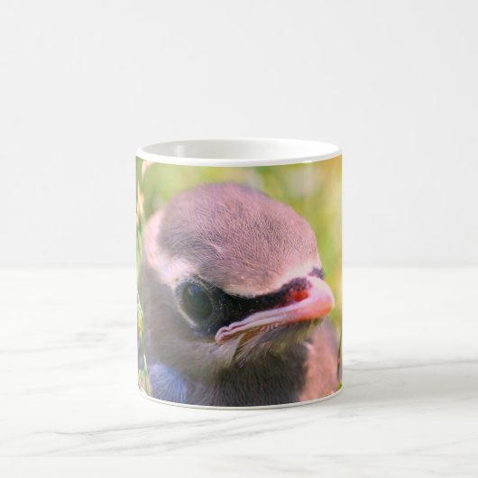 Baby Waxwing Bird Face Nature Personalisiert Kaffeetasse (Mittel)