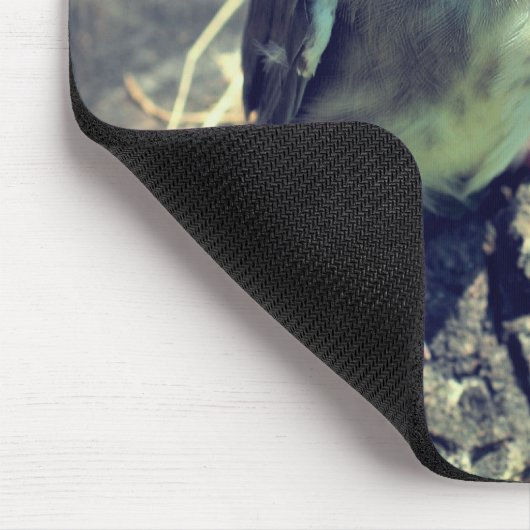 Baby Waxwing Fledgling Bird Nature Mousepad (Ecke)