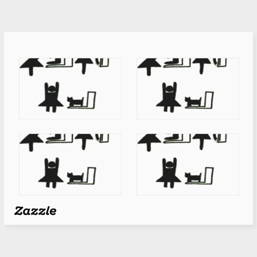 Baby-Wechselstation Rechteckiger Aufkleber (Blatt)