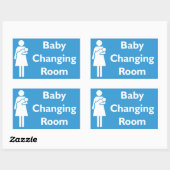 Baby-Wechslerraum-Zeichen rechteckige Aufkleber (Blatt)