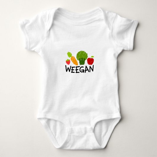 Baby Weegan Bodysuit - Licht Baby Strampler (Vorderseite)