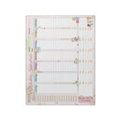 Baby Weekly Plan Planer Pastel Light Pink Notizblock (Rotiert)