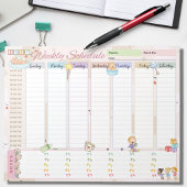 Baby Weekly Plan Planer Pastel Light Pink Notizblock
