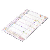 Baby Weekly Plan Planer Pastel Lila Themed Notizblock (angewinkelt)