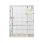 Baby Weekly Plan Planer Pastel Yellow Themed Notizblock (Rotiert)
