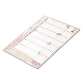 Baby Weekly Schedule Planer Multicolored Themed Notizblock (angewinkelt)