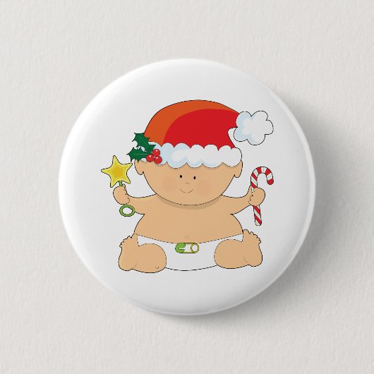 Baby-Weihnachten Button (Vorderseite)