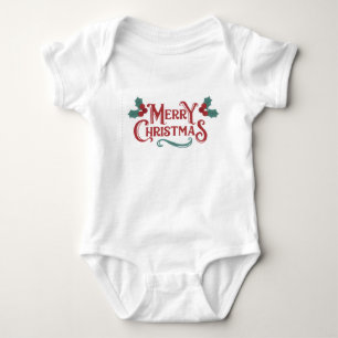Baby-Weihnachts-One-Piece Frohe Weihnachten Outf Baby Strampler