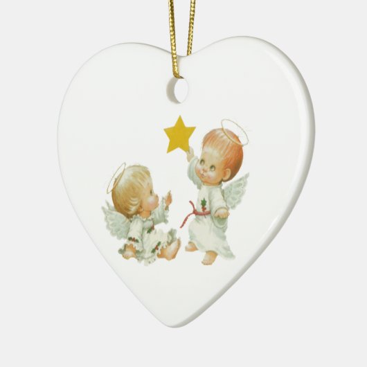 Baby-Weihnachtsengel Keramikornament (Links)