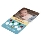Baby Weihnachtsjahr Sake Blau Foto Magnet (Linke Seite)