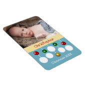 Baby Weihnachtsjahr Sake Blau Foto Magnet (Rechte Seite)