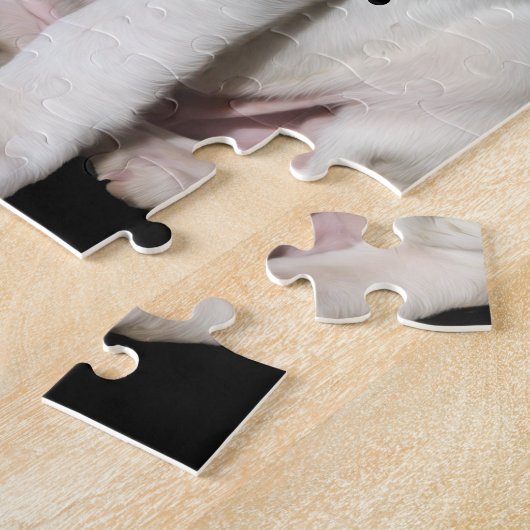 Baby weißer Pitbull Welpe Puzzle (Seite)