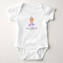 Baby weißes und lila Bodysuit T-Shirt