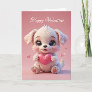 Baby Welpe Valentinstag Süß Frohen Valentinstag Li Karte