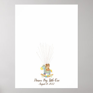 Baby-Welpen-Fingerabdruck-Gästebuch Poster